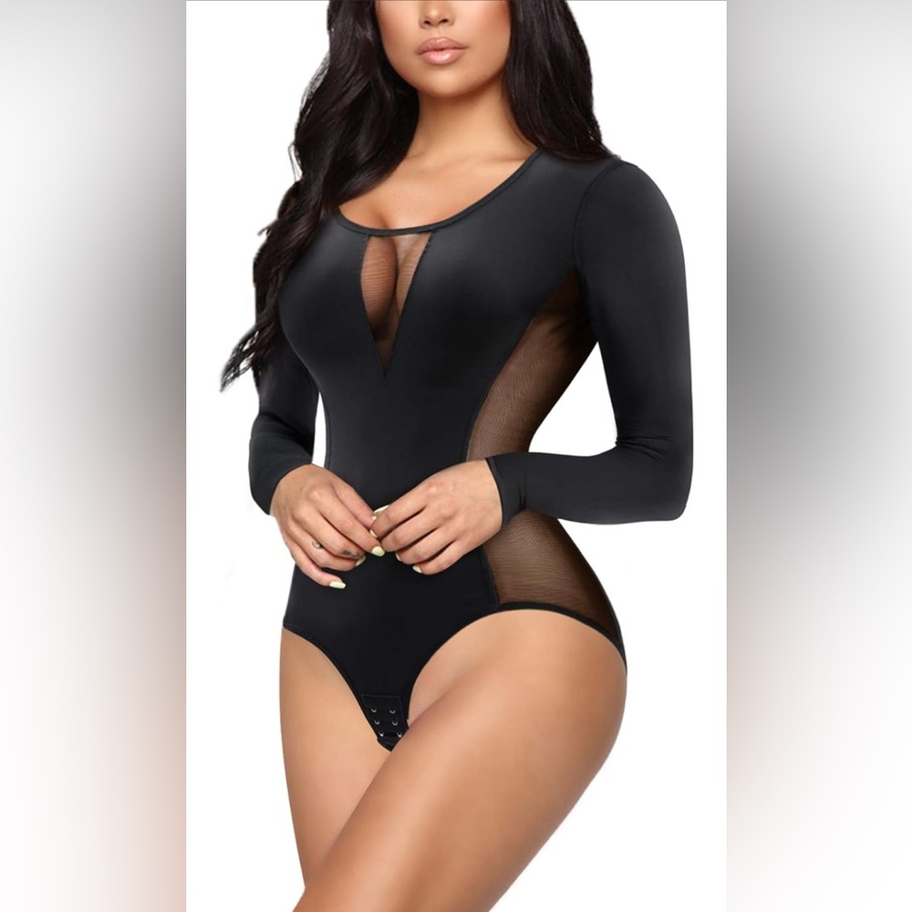 COPY - Eleady Women's Long Sleeves Bodysuit Tops Jumpsuit Bodycon Leotard Tummy…